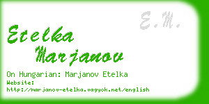 etelka marjanov business card